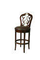 Fontana Bar Stool (Distressed Cherry & Leather Ridge Finish)