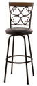 Garrison Swivel Counter & Bar Stool with Nested Legs (Dark Brown with Dark Brown Upholstery)