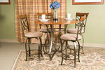 Hamilton Five Piece Counter Height Dining Set (Matte Pewter & Bronze)