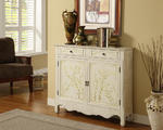 Hand-Painted Two Door Console (White)