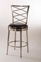 Harlow Swivel Counter Stool (Antique Pewter & Black Vinyl Finish)