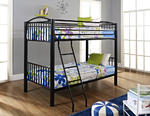 Heavy Metal Twin Over Twin Bunk Bed (Black)