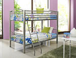 Heavy Metal Twin Over Twin Bunk Bed (Pewter)