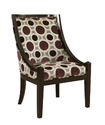 High Back Accent Chair (Mulberry & Grey)