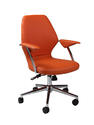 Ibanez Office Chair (Chrome, Aluminum & Orange Finish)