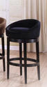 Igloo Swivel Counter Stool (Black Microfiber)
