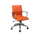 Janette Office Chair (Chrome, Aluminum & Orange Finish)
