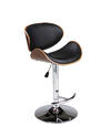 Jordana Hydraulic Lift Bar Stool (Chrome, Walnut & Black Finish)