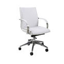 Josephina Office Chair (Chrome, Aluminum & Ivory Finish)