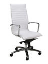 Kaffina Office Chair (Chrome, Aluminum & Ivory Finish)