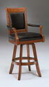 Kingston Leather Barstool (Light Cherry Finish)