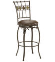 Lakeview Swivel Barstool Slate Accent (Brown Finish)