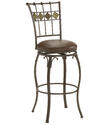 Lakeview Swivel Counter Stool Slate Accent (Brown Finish)