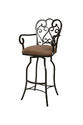 Magnolia Swivel Bar Stool (Autumn Rust & Moccasin Suede Finish)