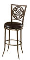 Marsala Swivel Bar Stool (Gray & Rust Highlights with Black Vinyl)