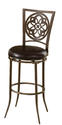Marsala Swivel Counter Stool (Gray & Rust Highlights with Black Vinyl)