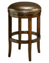 Naples Bay Counter Stool (Distressed Cherry & Leather Ridge Finish)