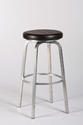Neeman Backless Counter & Bar Stool (Silver & Black Finish)