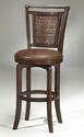 Norwood Copper Back Swivel Counter Stool (Brown Cherry Finish)