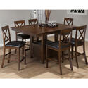 Olsen Oak Casual Counter Height Rectangle 7 Piece Dining Set