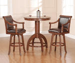 Palm Springs Bar Height Table Set (Medium Brown Cherry Finish)