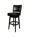 Richfield Swivel Counter Stool (Feher Black & Black Finish)