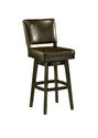 Richfield Swivel Counter Stool (Feher Black & Brown Finish)