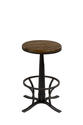 Rivage Backless Swivel Counter Stool (Steel Gray)