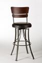 Santa Monica Swivel Counter Stool (Pewter & distressed Cherry Finish)