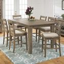 Slater Mill Pine Reclaimed Pine Counter Height 7 Piece Dining Set