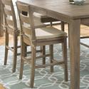 Slater Mill Pine Three Rung Ladderback Counter Stool - Set of 2