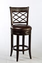 Spalding Swivel Counter Stool (Espresso & Brown Vinyl Finish)