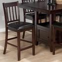 Tessa Chianti Casual 4-Slat Back Counter Stool - Set of 2