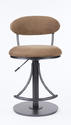 Venus Swivel Stool (Bear Suede with Black Powder Coat Finish)