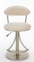 Venus Swivel Stool (Fawn Suede & Champagne Metallic Powder Coat Finish)