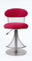 Venus Swivel Stool (Flame Suede & Champagne Metallic Powder Coat Finish)