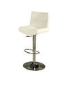 Versailles Hydraulic Bar Stool (Chrome & Ivory Finish)