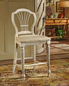 Wilshire Counter Stool - Set of 2 (Antique White Finish)