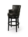 Zadar Counter Stool (Feher Black & Bonded Brown Finish)
