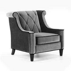 Barrister Chair (Gray Velvet) - [LC8441GRAY]
