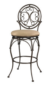 Big & Tall Scroll Circle Back Barstool (Bronze) - [586-847]