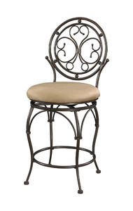 Big & Tall Scroll Circle Back Counter Stool (Bronze) - [586-726]