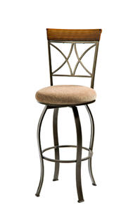 Hamilton Swivel Bar Stool (Matte Pewter & Bronze) - [697-481]