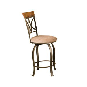 Hamilton Swivel Counter Stool (Matte Pewter & Bronze) - [697-726]