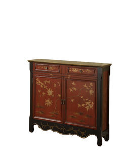 Oriental Two Door Console (Red) - [246-331]