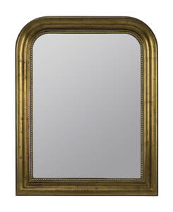 Sepik Mirror (Antique Gold with Aged Red Understones) - 31 x 38 - [40458]
