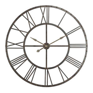 Upton Clock (Aged Steel with Black Highlights) - 45 x 45 - [40229]